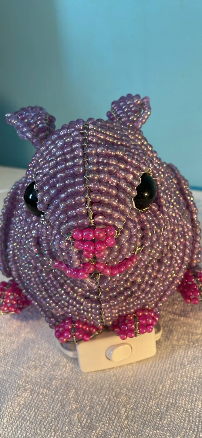 Beaded Bunny lamp - photo 4