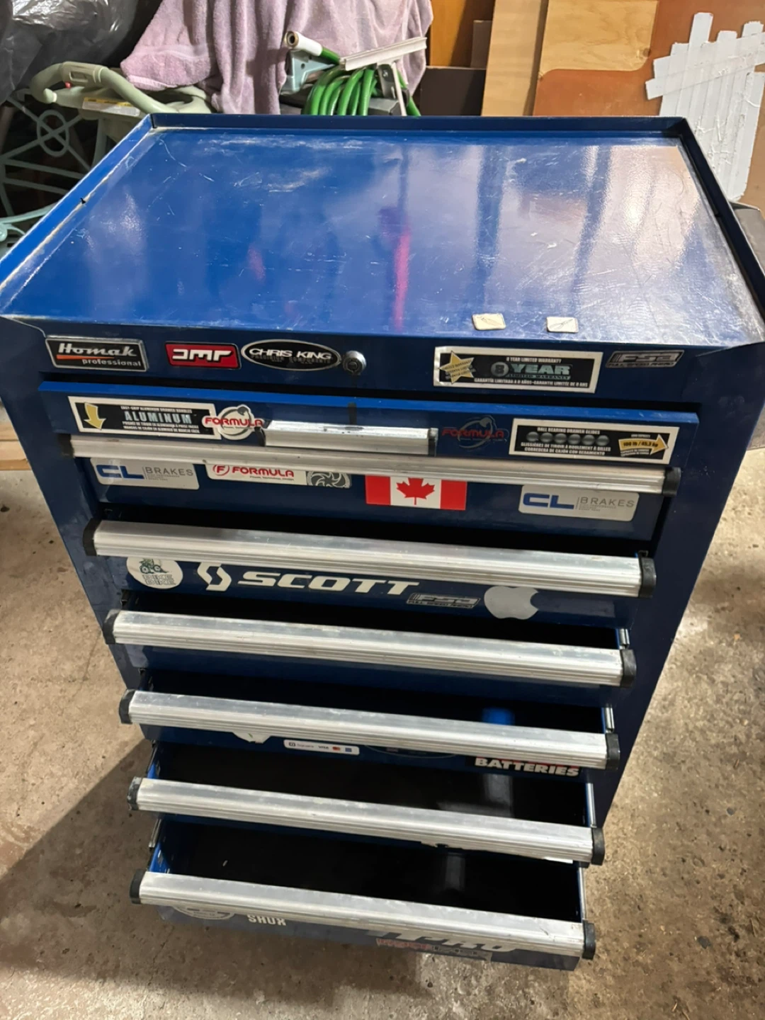 Homack Costco professional Blue 7-Drawer Rolling Tool Chest