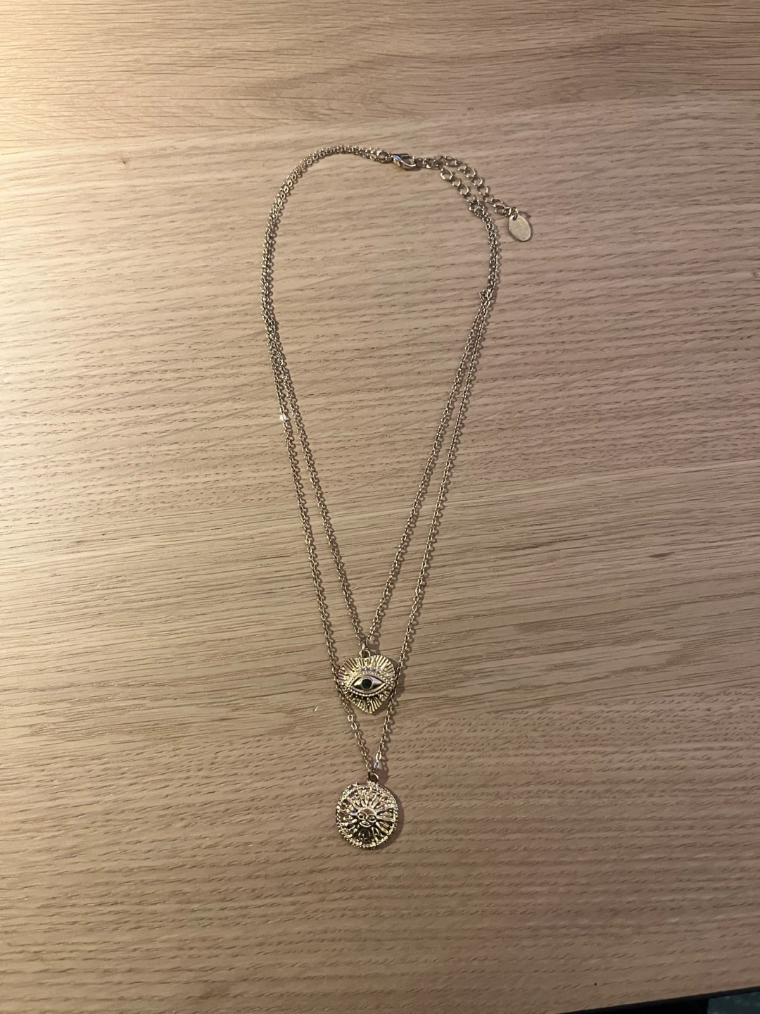 double-layered gold necklace