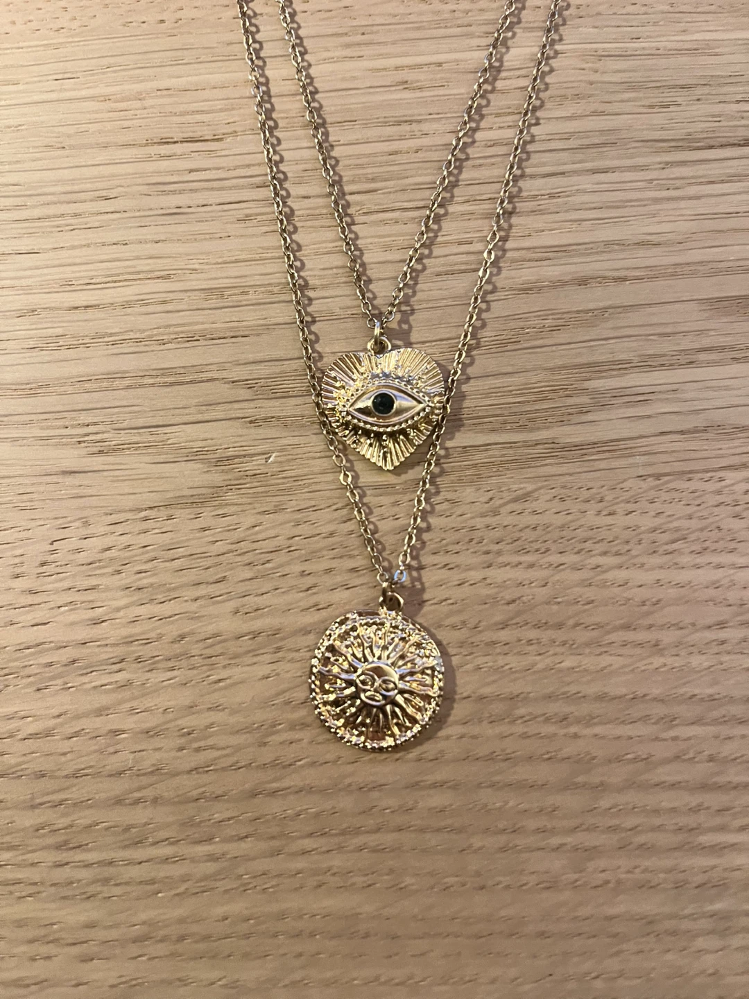 double-layered gold necklace - photo 2