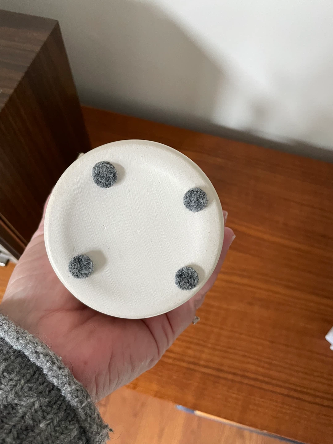 Small Cream Crackle Glaze Ceramic Vase - photo 2