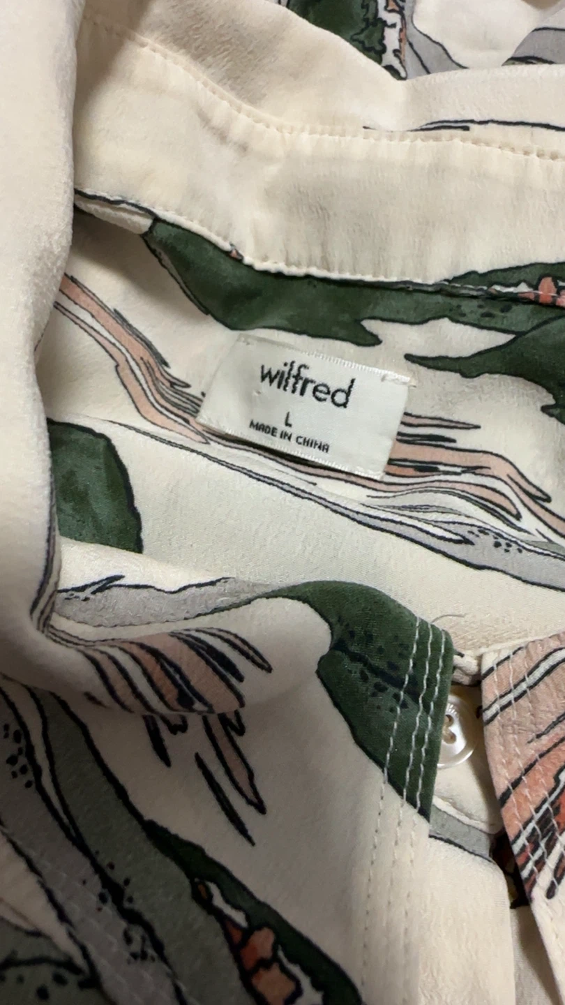 Aritzia Wilfred Printed Short Sleeve Silk Blouse - photo 5