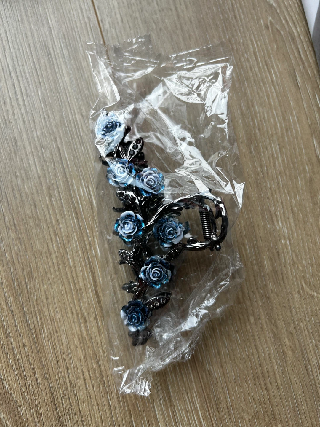 Blue Rose Hair Claw Clip