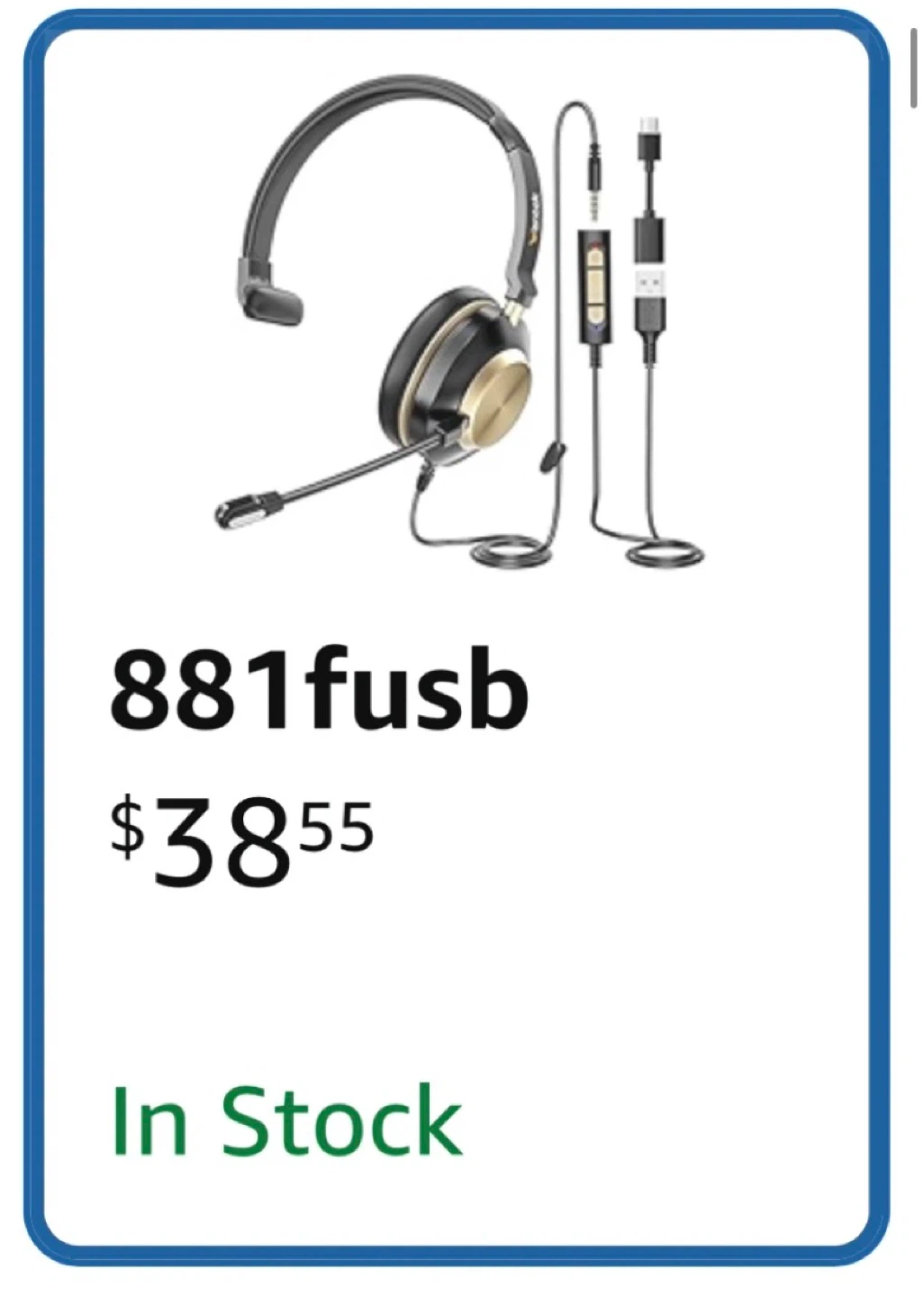 Wantek 881FUSB Wired USB Headset with Microphone - photo 2