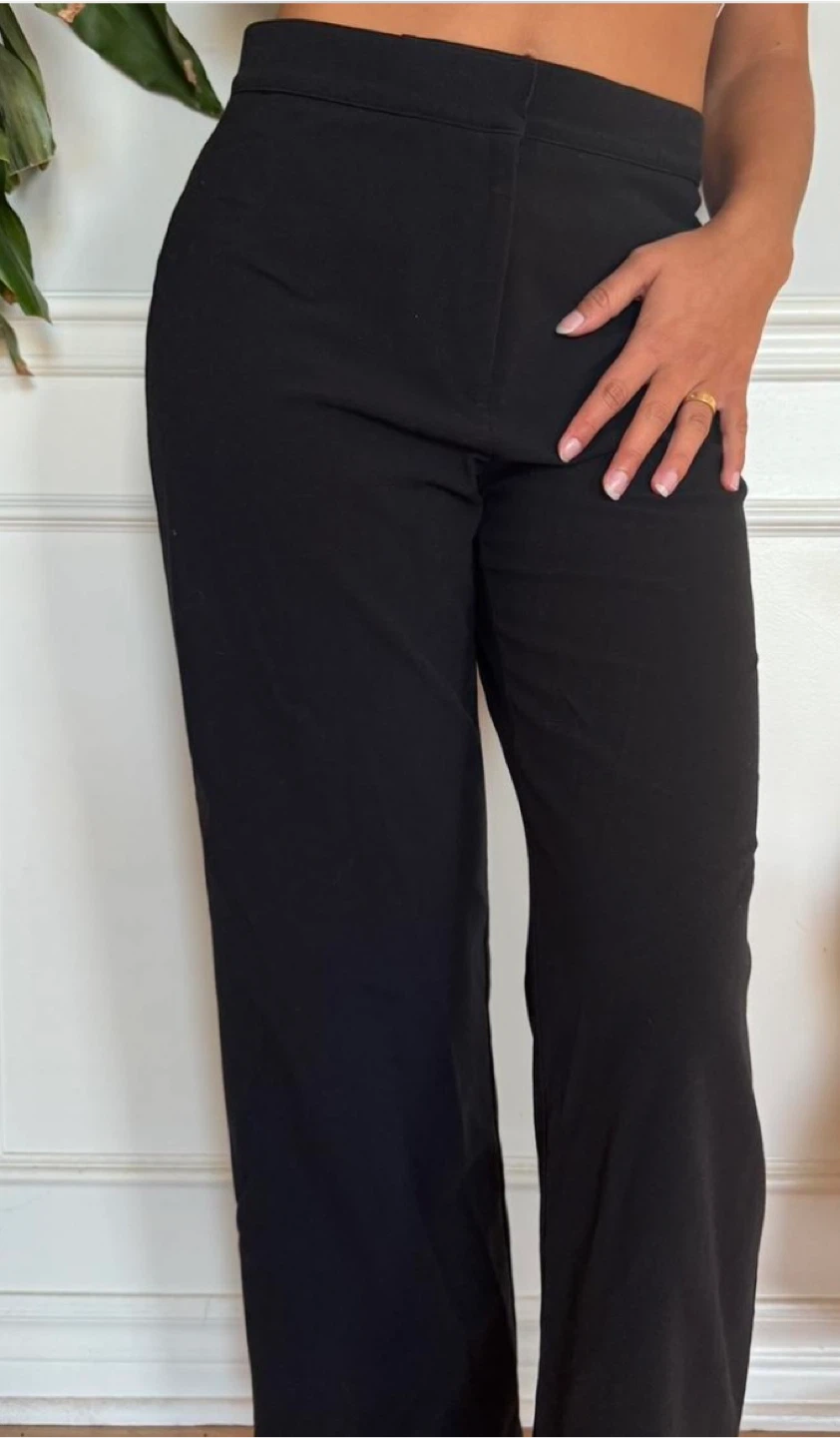 Black Wide-Leg Trousers