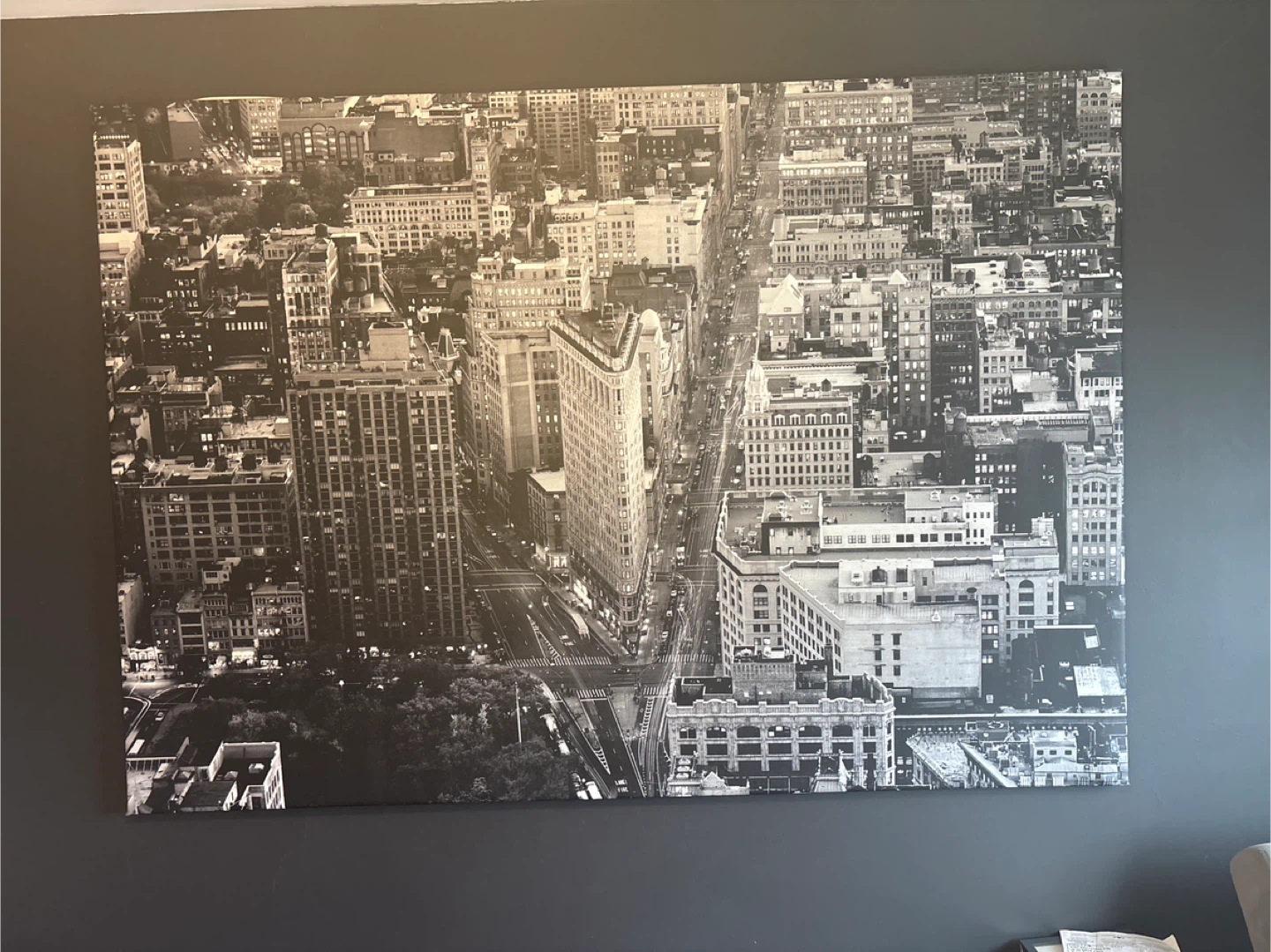 Black and White NYC Skyline Canvas Wall Art