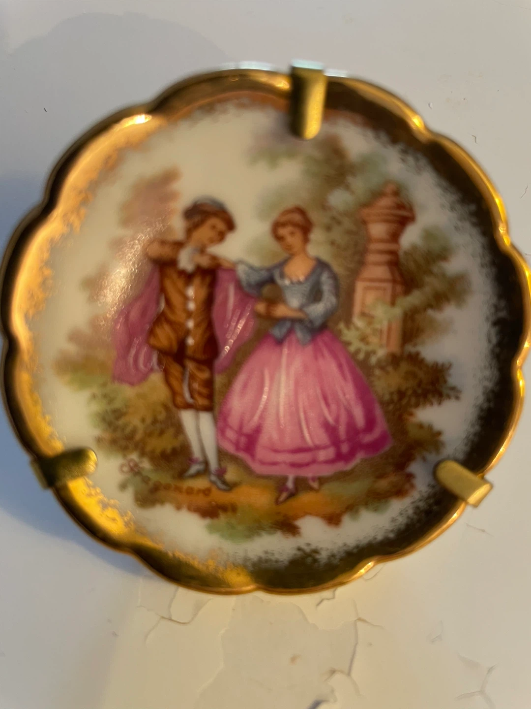 Limoges France Miniature Fragonard Plates Set of 3 - photo 2