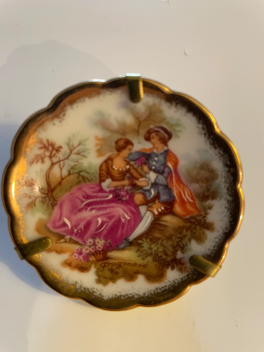 Limoges France Miniature Fragonard Plates Set of 3 - photo 4