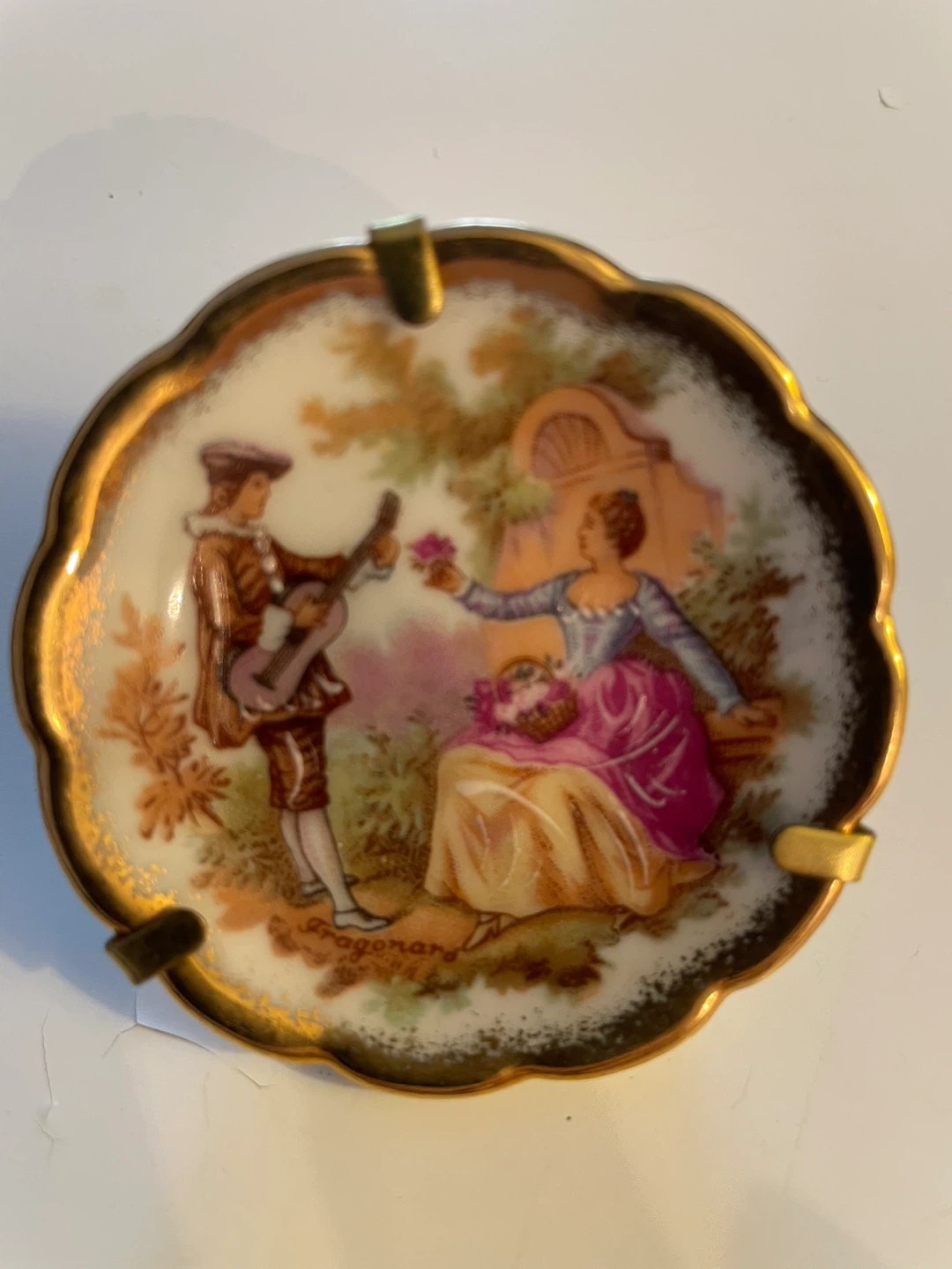Limoges France Miniature Fragonard Plates Set of 3 - photo 3