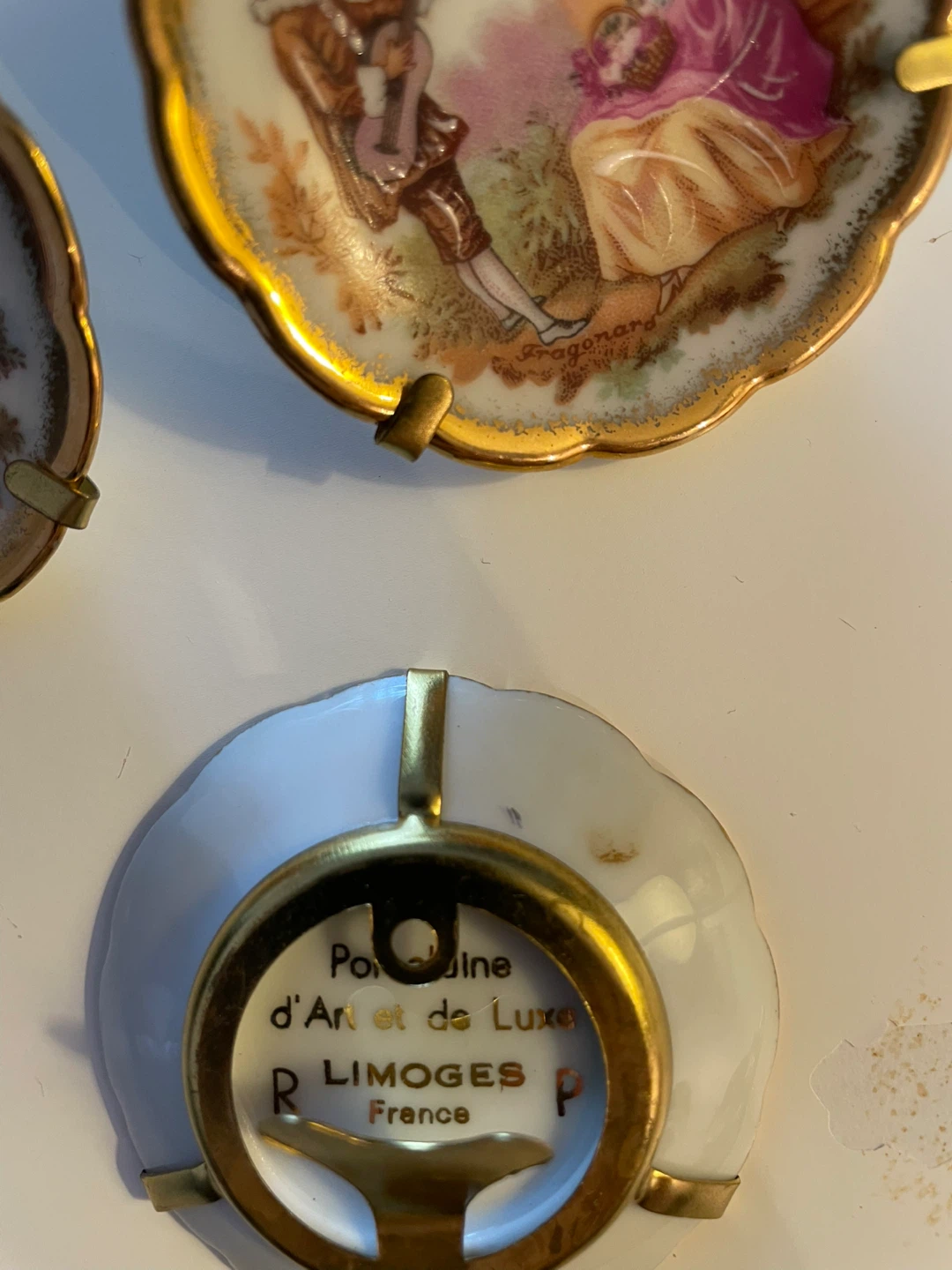 Limoges France Miniature Fragonard Plates Set of 3 - photo 5