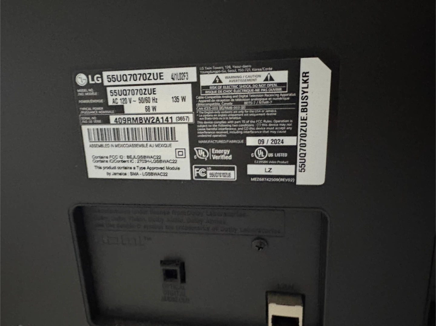 LG TV 55”