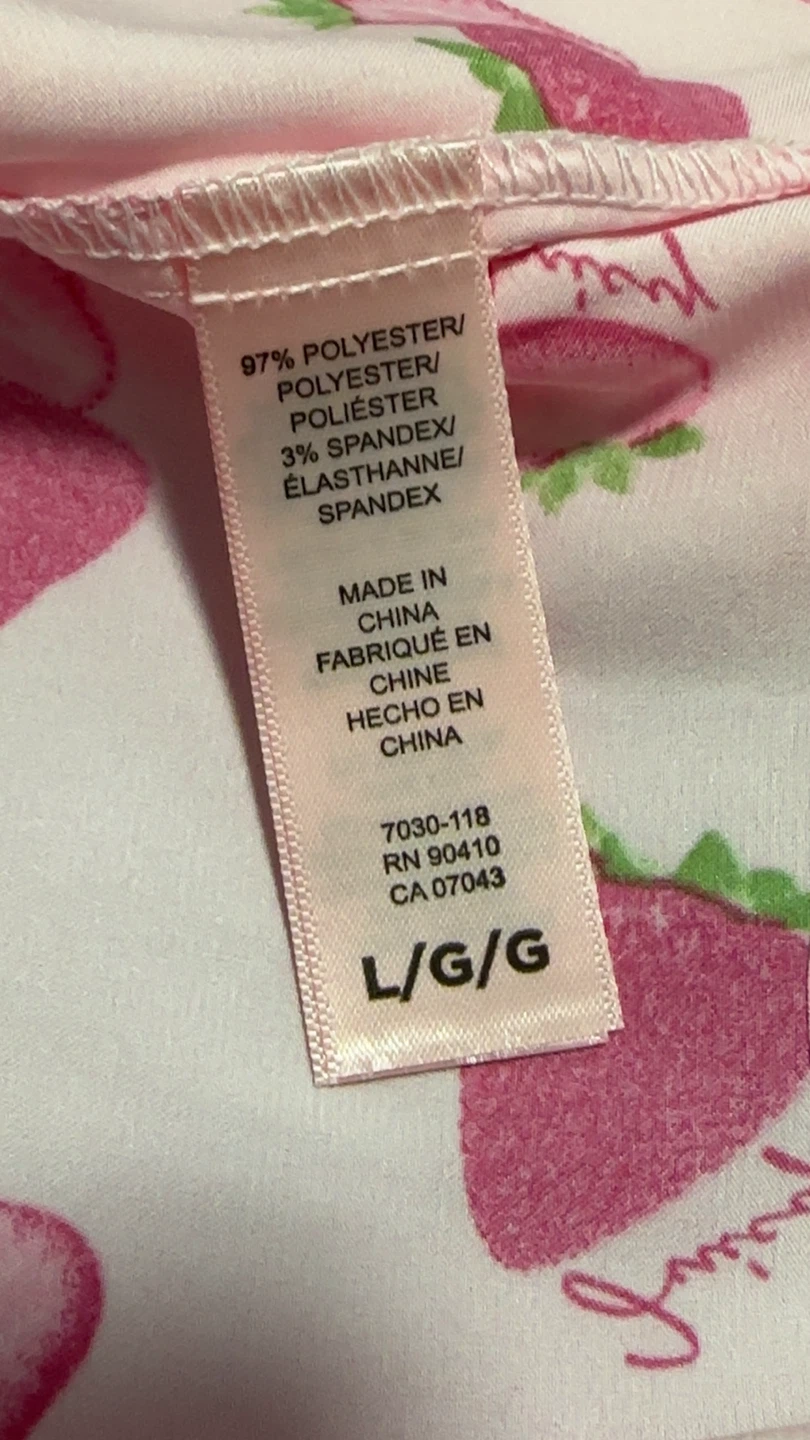 Juicy Couture Strawberry Print Sleepwear Set | Size Large - photo 4