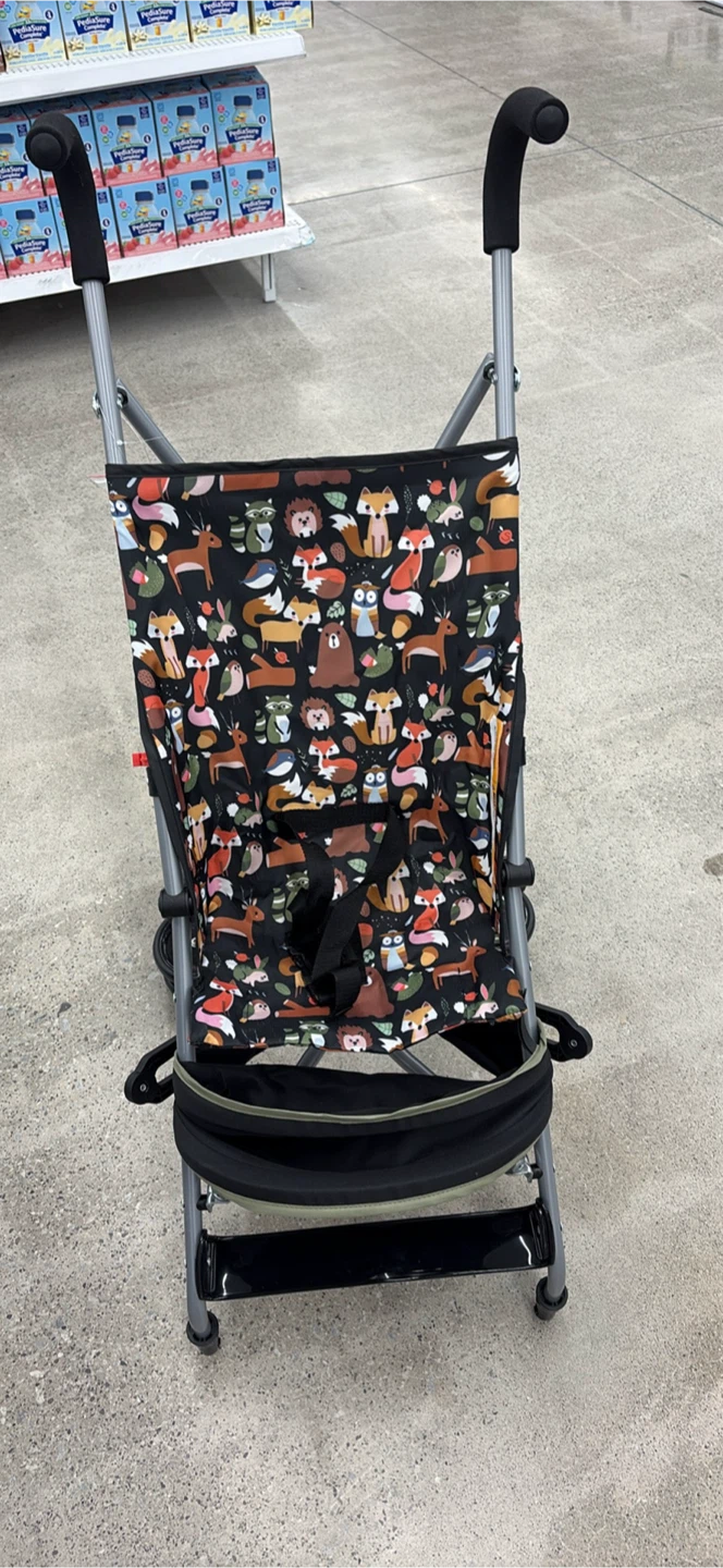 Child's Stroller with Woodland Critter Print