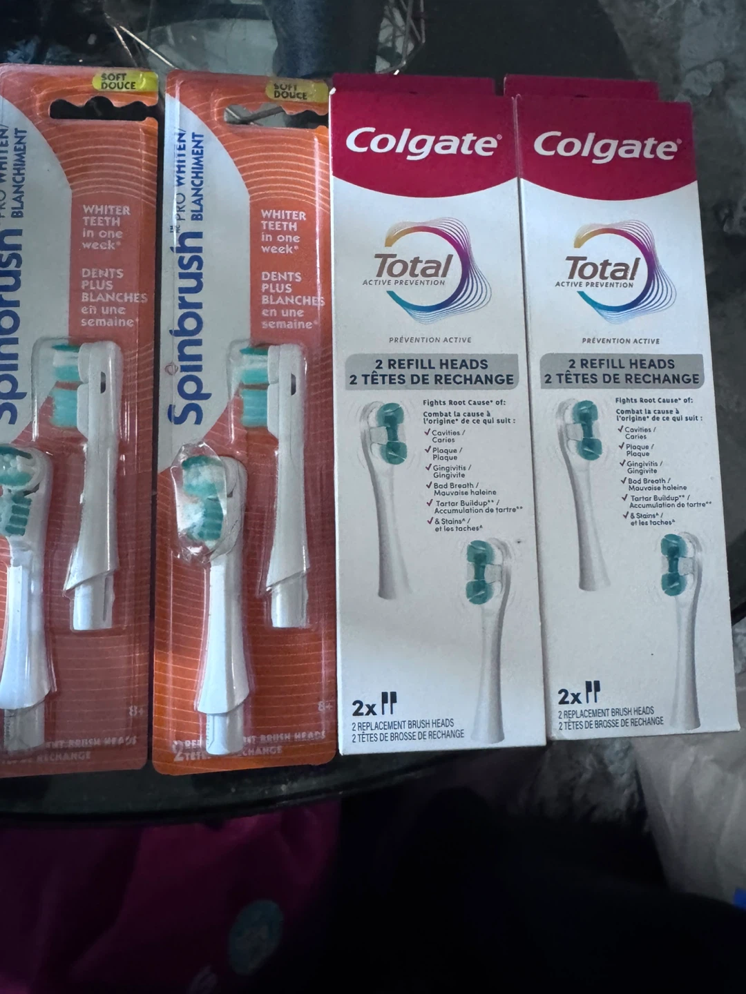 Colgate Total Active Prevention Refill Brush Heads (4 total)