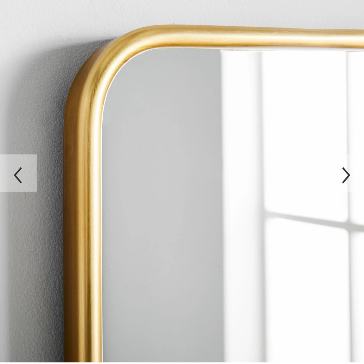 West Elm Gold Round Corner Rectangle Mirror - photo 2