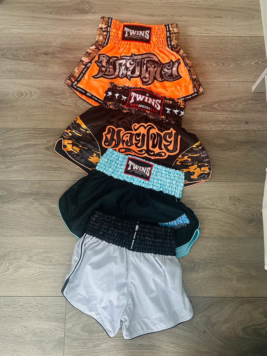 TWINS Special Muay Thai Shorts & Shin Guards