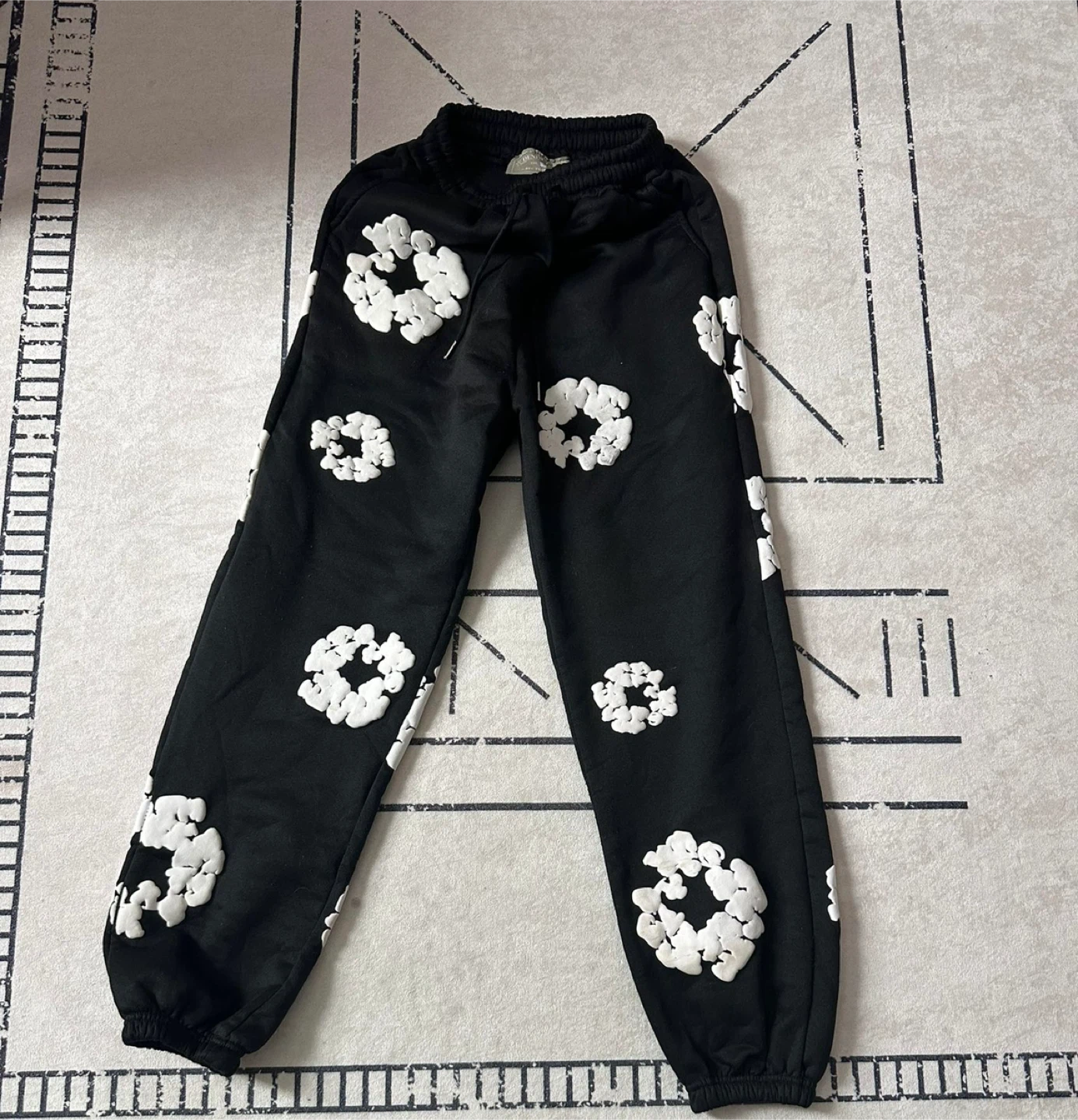America Denim Tears Black Sweatpants