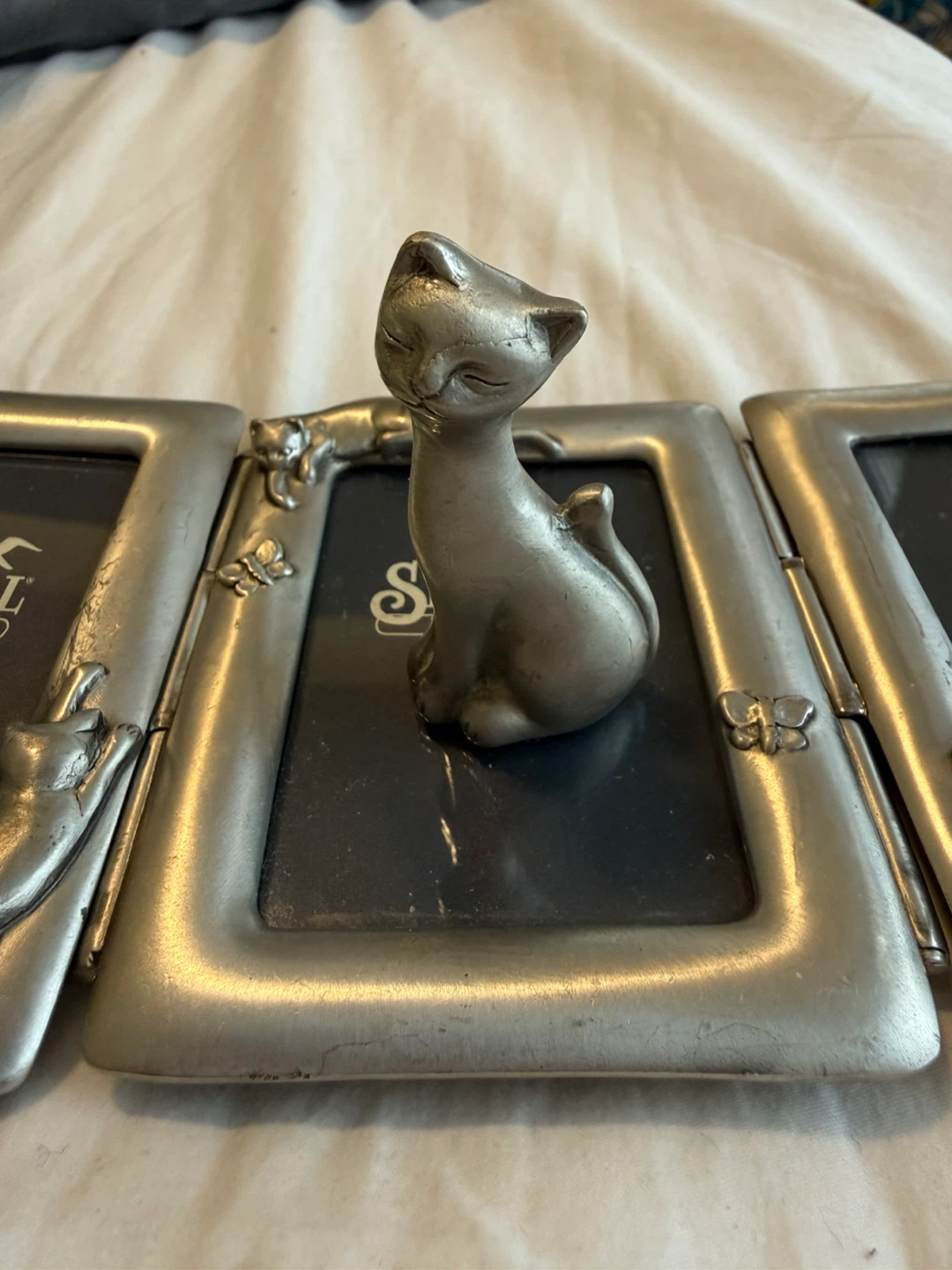 Vintage Seagull Pewter Sitting Cat Figurine - photo 4