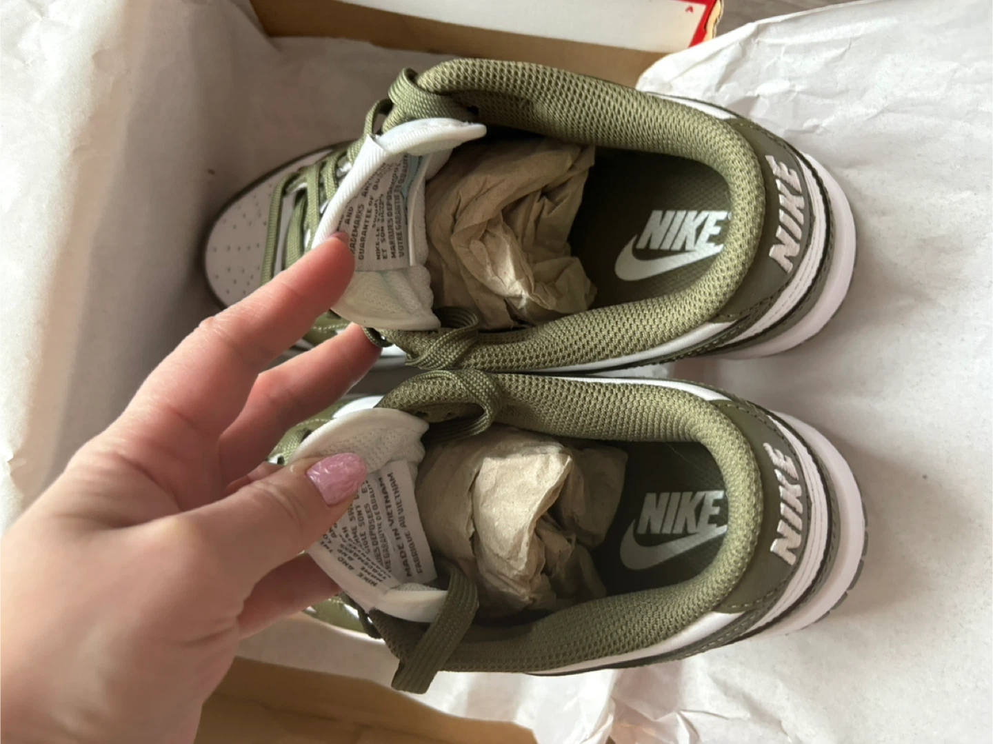 Brand New Women’s Nike Dunk Low Olive Sneakers - photo 3