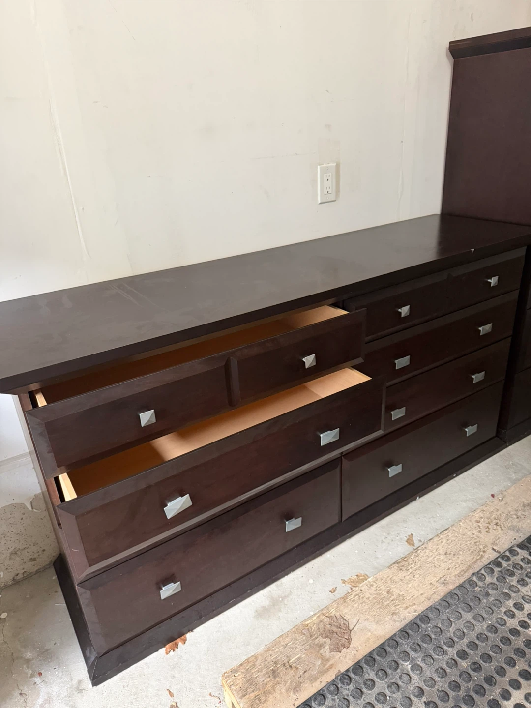 Dark Brown Dresser with Mirror - photo 2