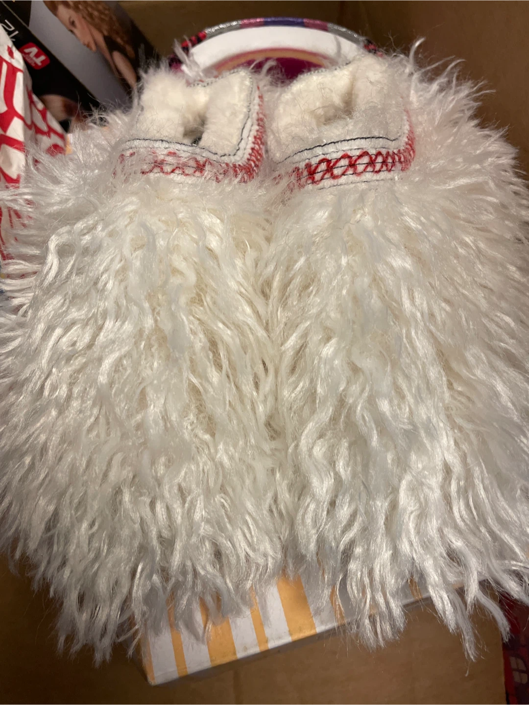 Wild Diva Lounge White Faux Fur Slippers - photo 3