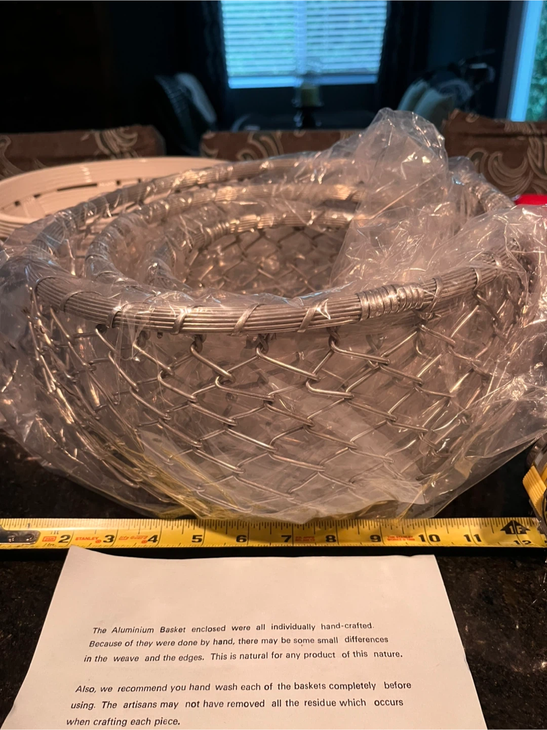 Hand-crafted Aluminium Wire Basket - photo 2