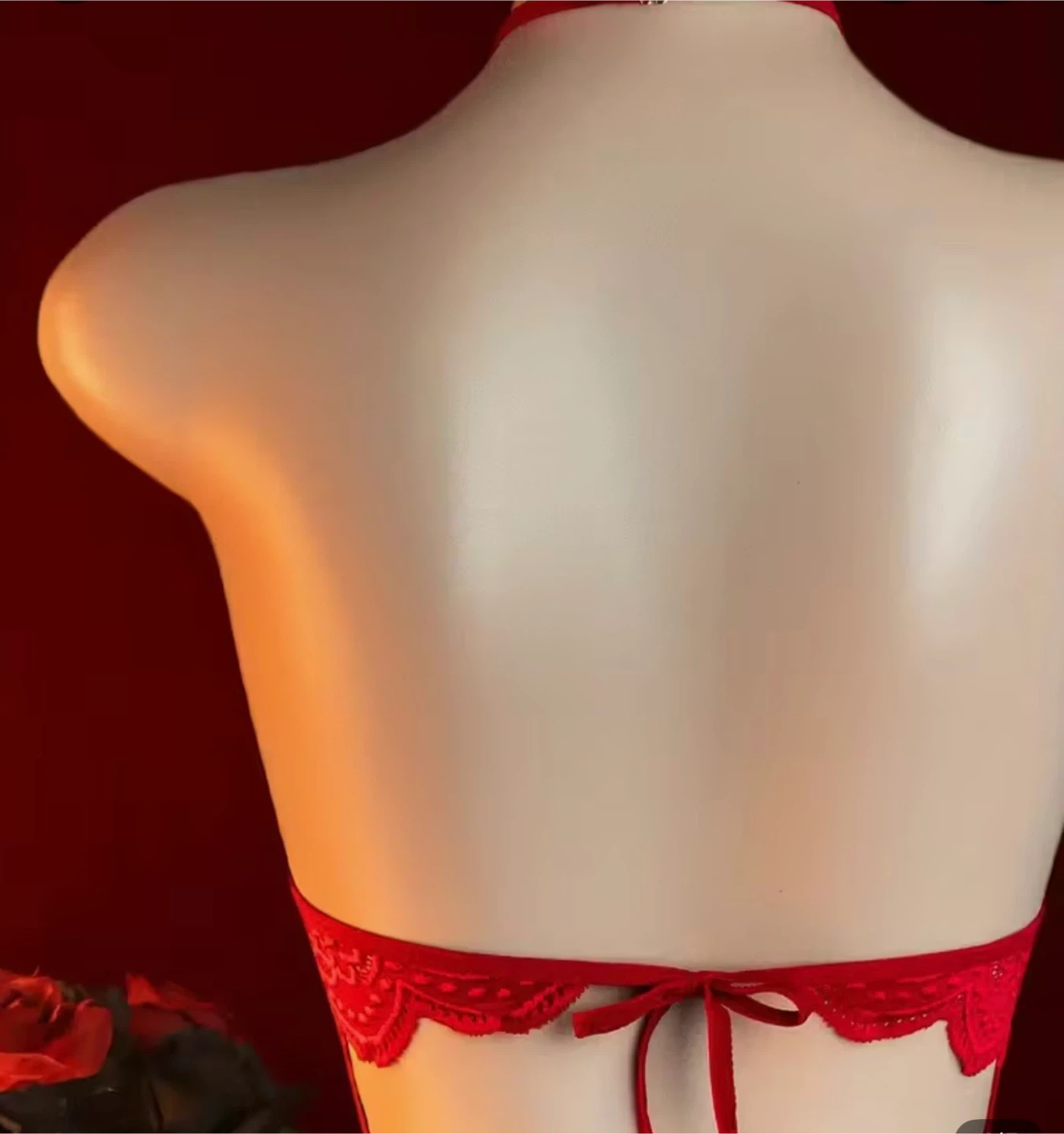 Red Lace Teddy Lingerie. One size - photo 4