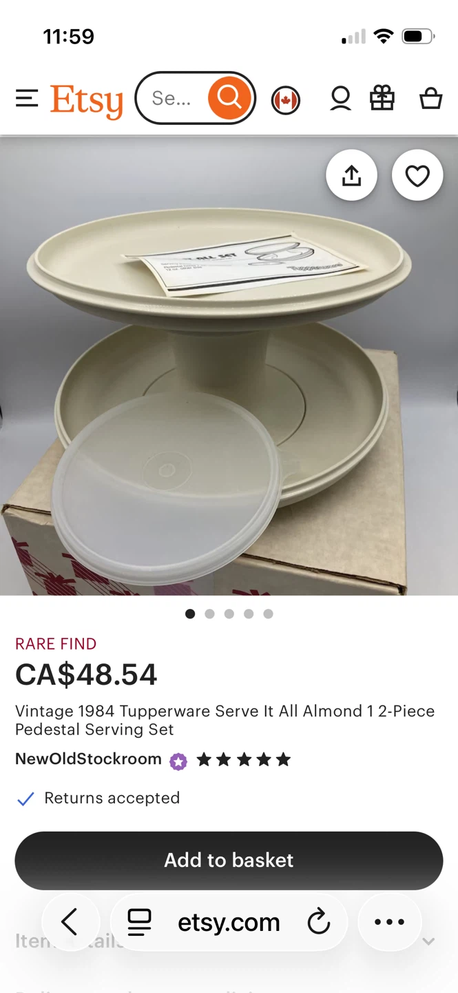 Tupperware Mini Pedestal Server 2-Piece Set - photo 5