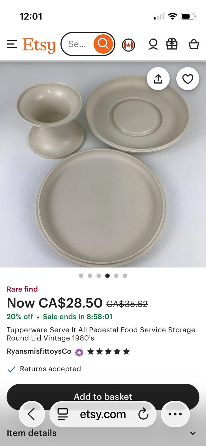 Tupperware Mini Pedestal Server 2-Piece Set - photo 4