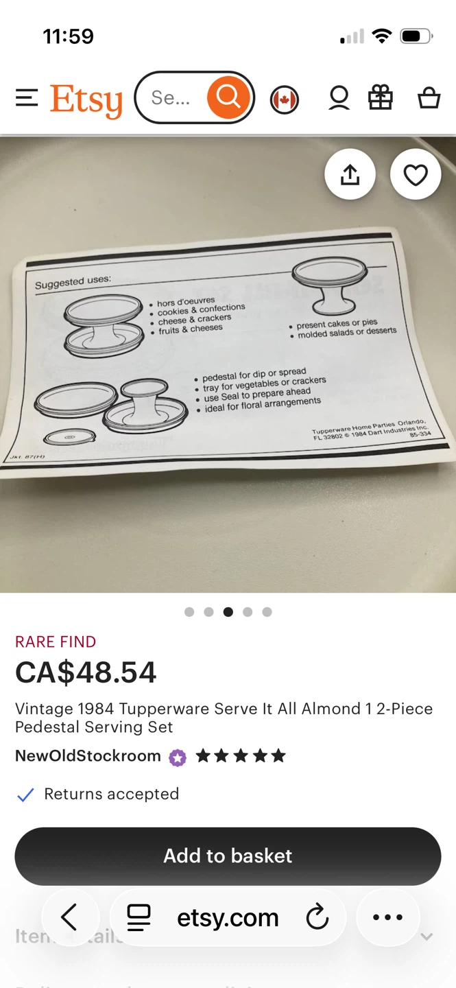Tupperware Mini Pedestal Server 2-Piece Set - photo 3