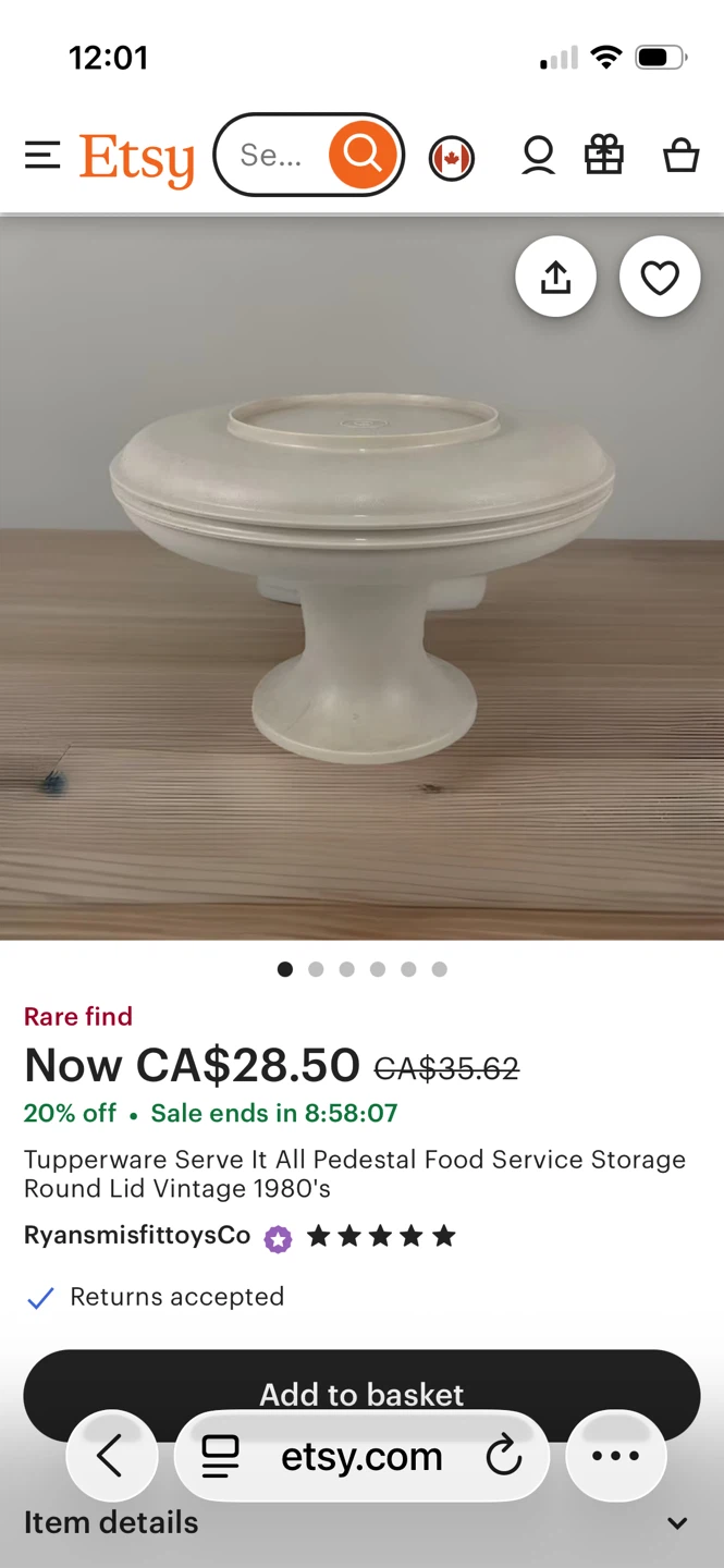 Tupperware Mini Pedestal Server 2-Piece Set - photo 2