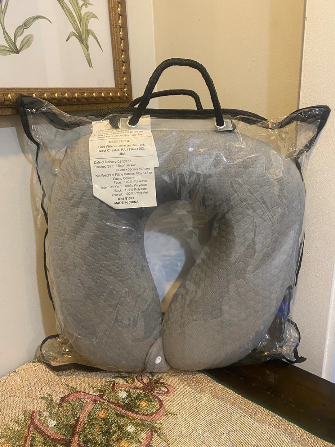Home Reflections U-Neck Memory Foam Pillow - Gray - photo 4