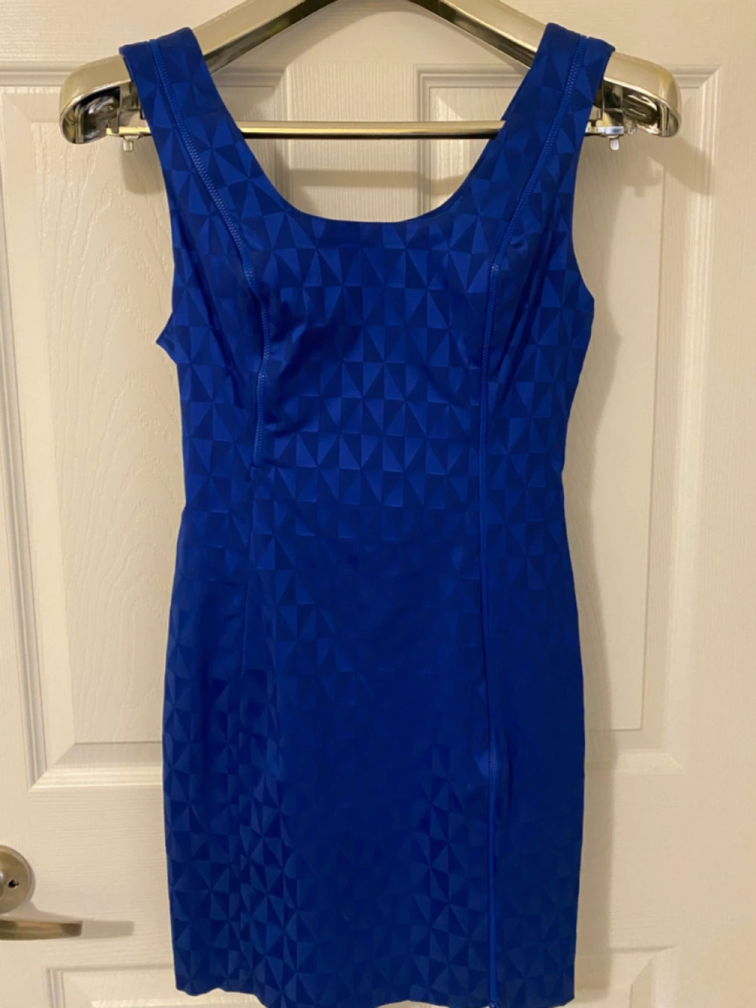 Brand New EXTE Blue Geometric Print Dress