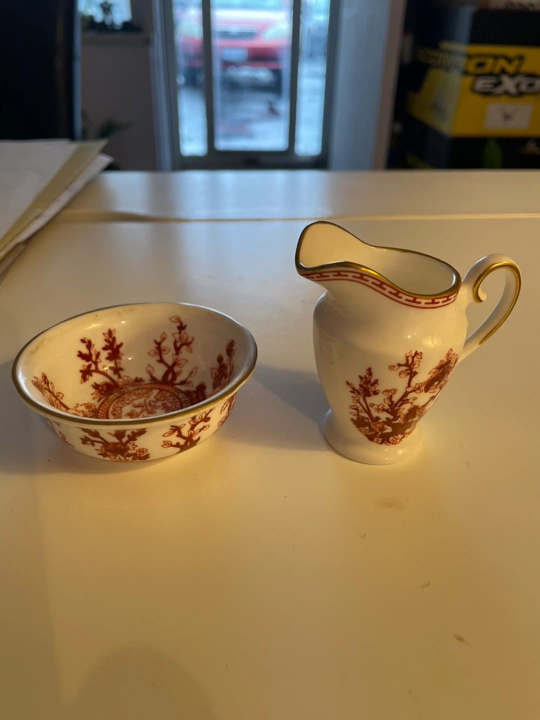 Coalport miniature / dollhouse tea pieces.