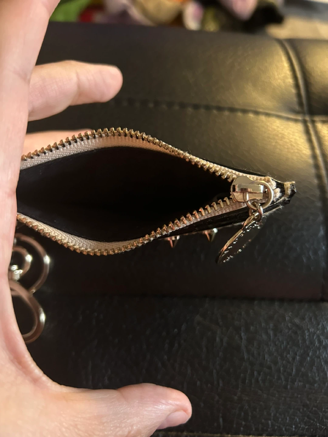 Victoria's Secret Metallic Card Holder with Keychain - photo 4