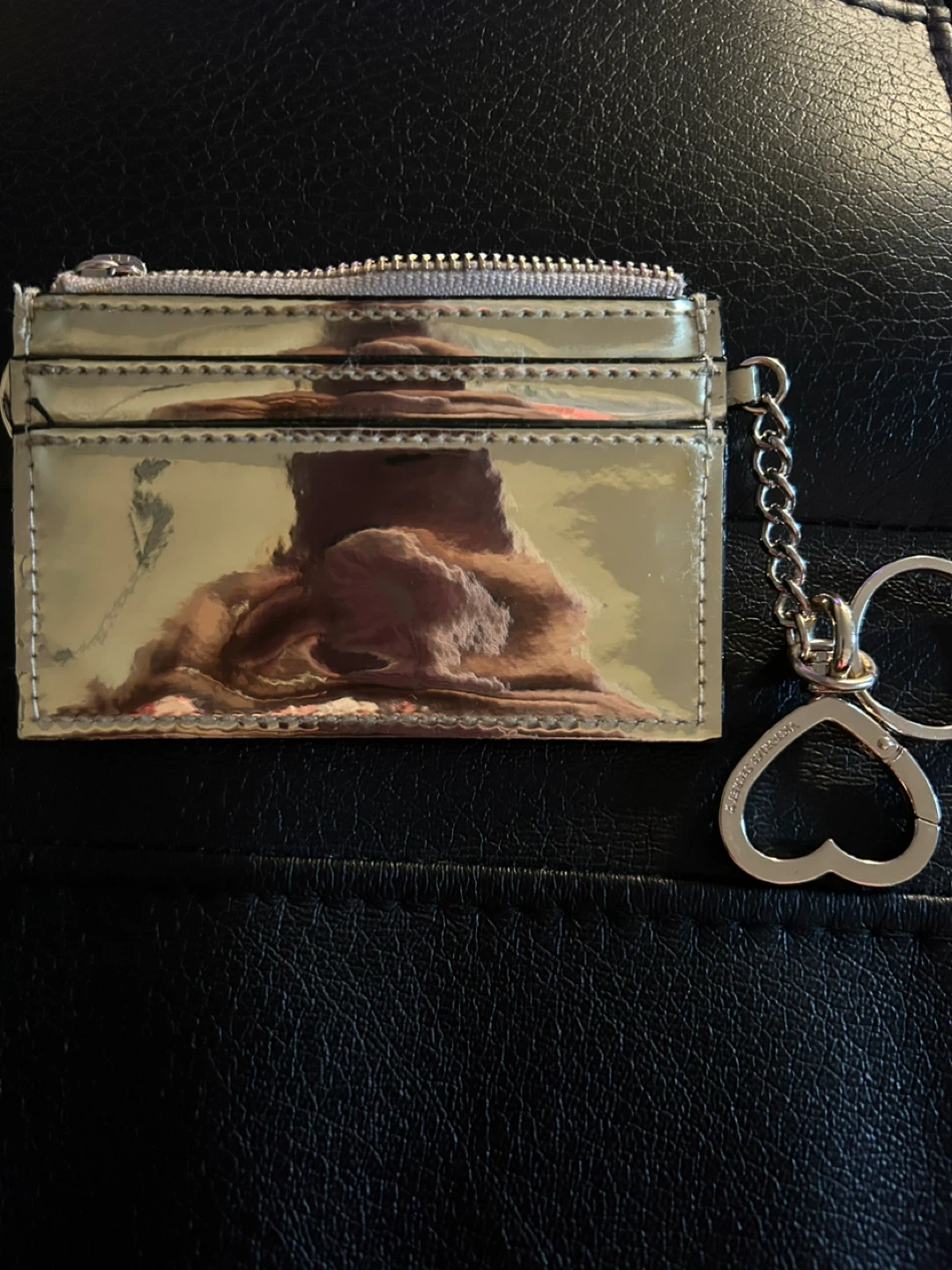 Victoria's Secret Metallic Card Holder with Keychain - photo 3