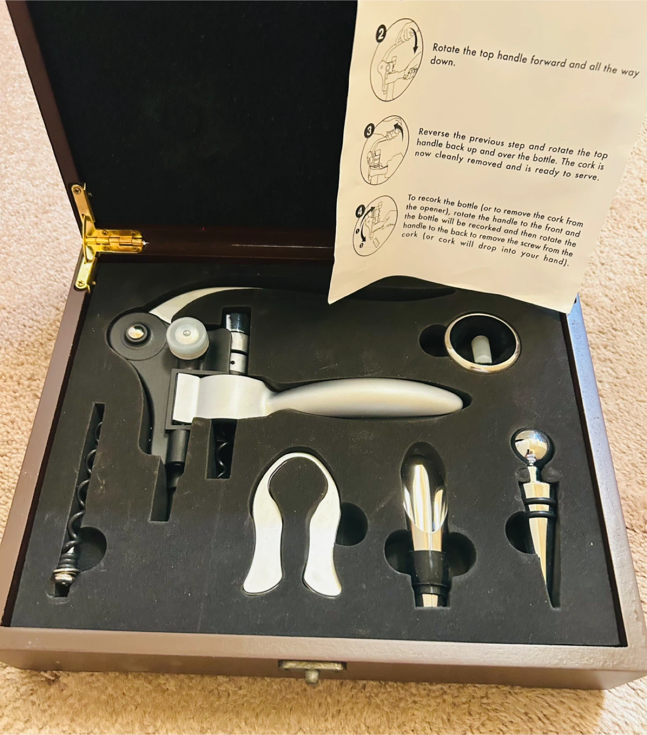 Connoisseur Corkscrew Deluxe Wood Box Set - photo 2
