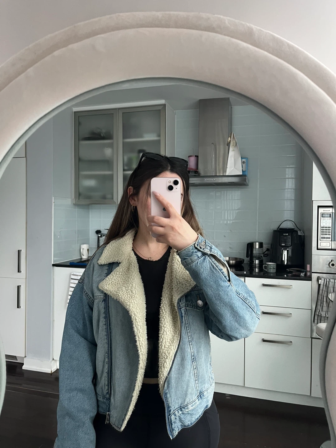 GARAGE Sherpa Lined Denim Jacket