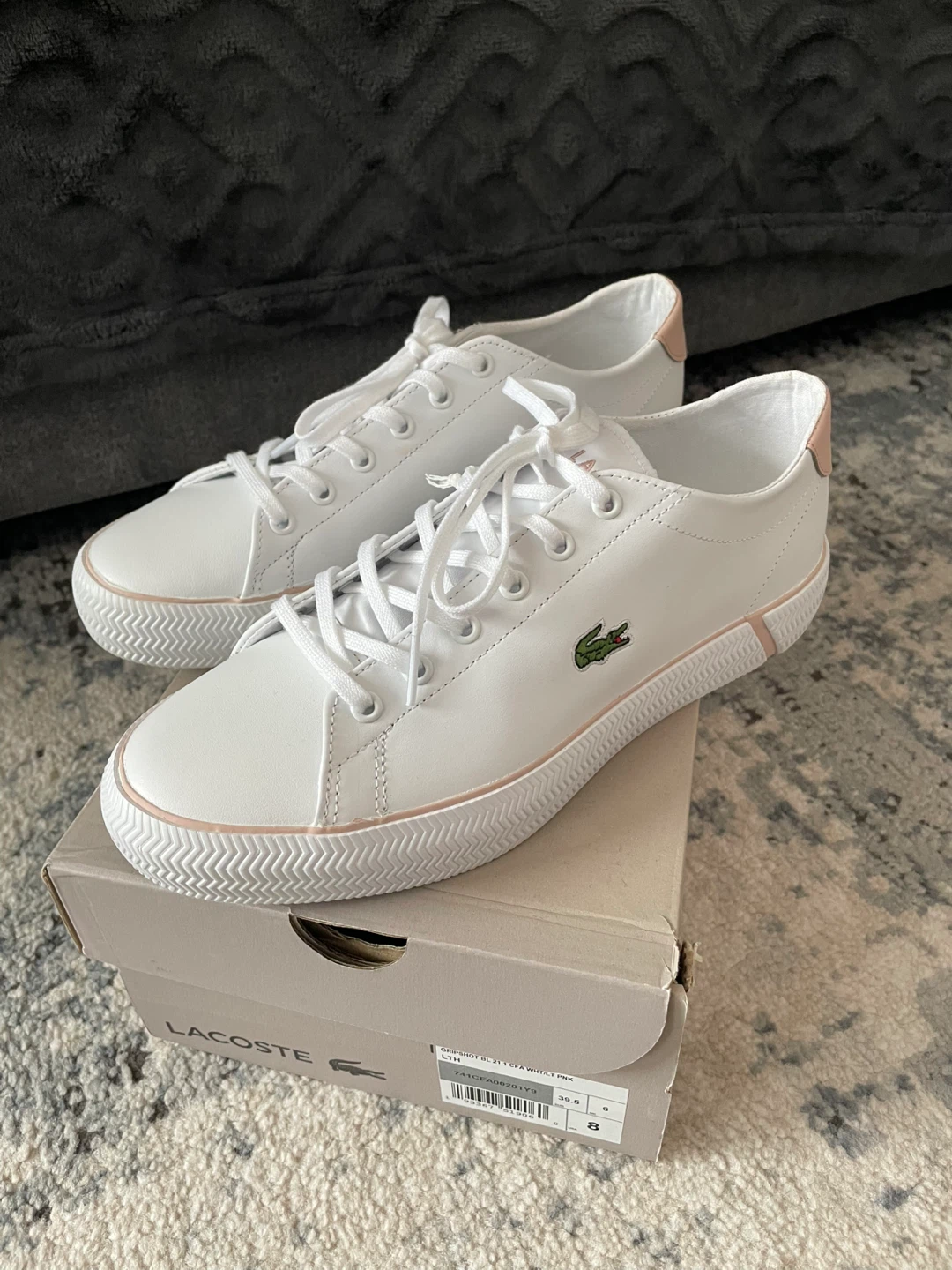 Brand new! Lacoste Women's Gripshot Leather Sneakers - White