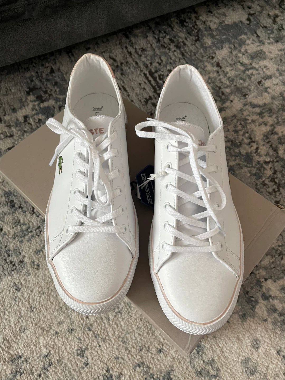 Brand new! Lacoste Women's Gripshot Leather Sneakers - White - photo 5