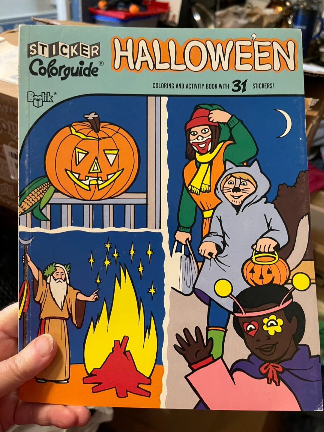 Sticker Halloween Christmas Coloring and Activity Book