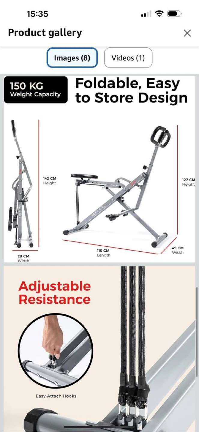 Sunny Health & Fitness Row-N-Ride Squat Assist  Trainer - photo 5