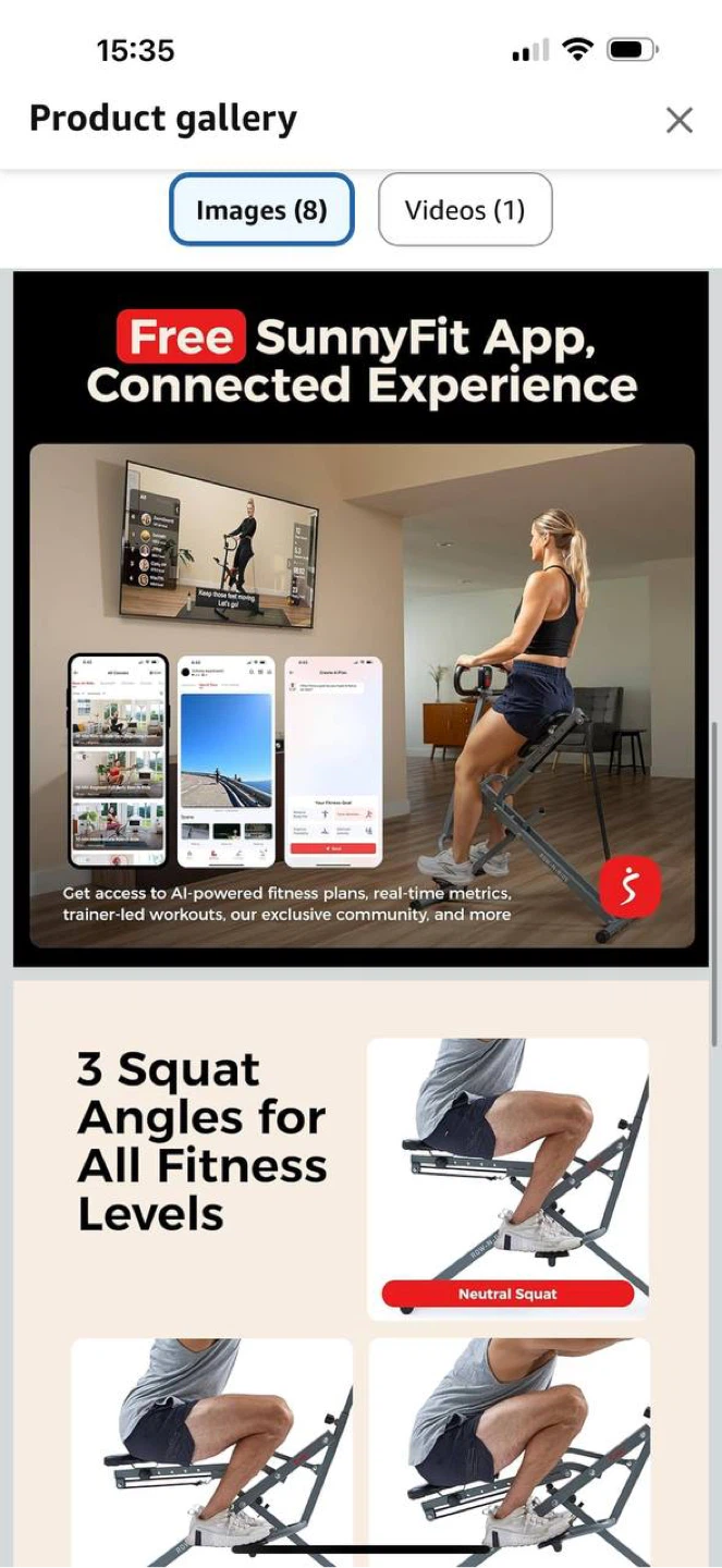 Sunny Health & Fitness Row-N-Ride Squat Assist  Trainer - photo 2