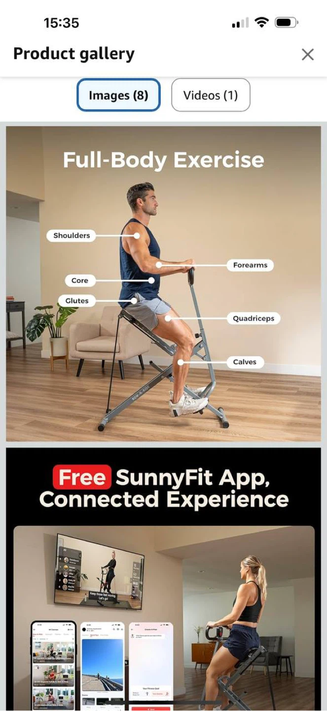 Sunny Health & Fitness Row-N-Ride Squat Assist  Trainer - photo 3