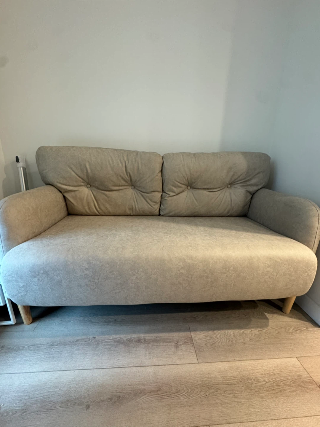 Beige Loveseat Sofa. 2 seater coach