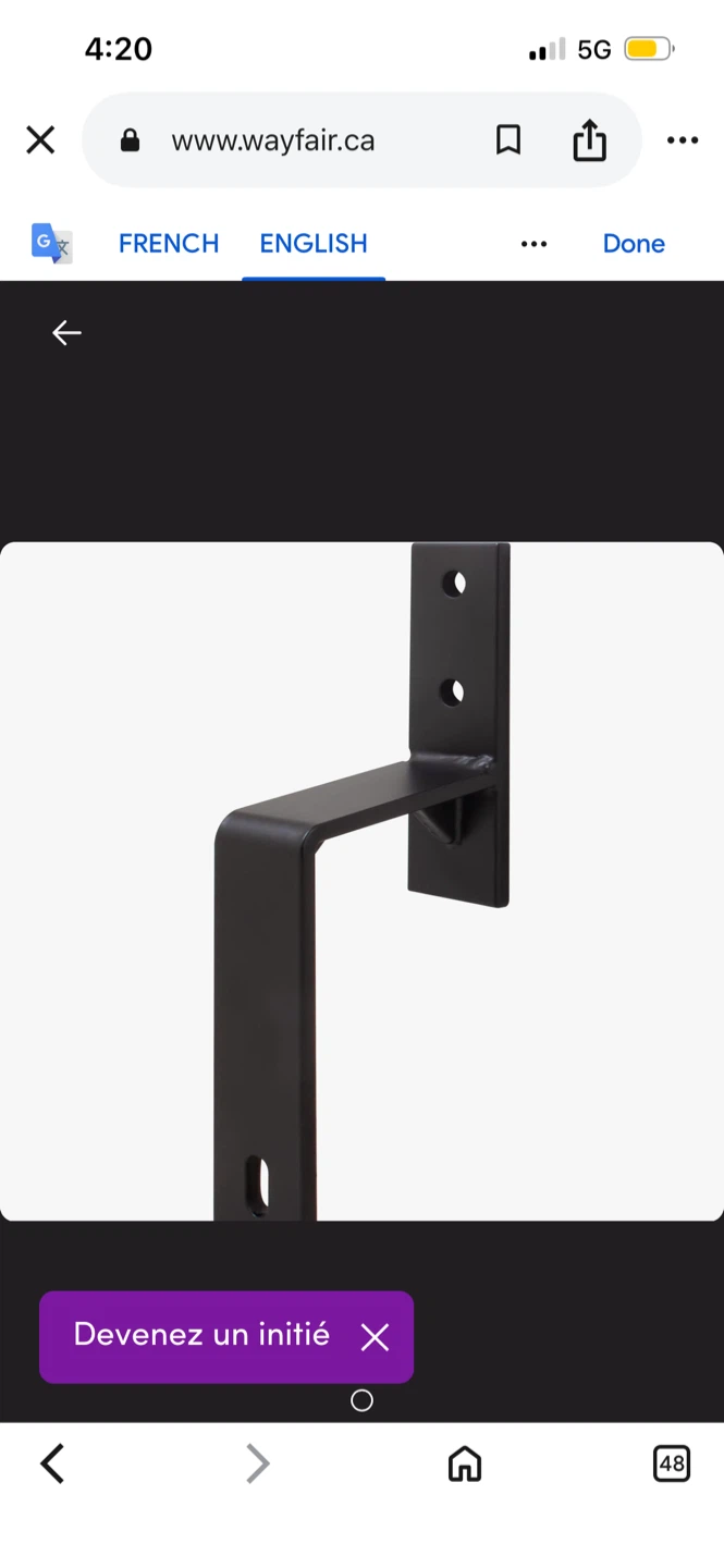 New Bypass bracket flat sliding door tracks $20 each