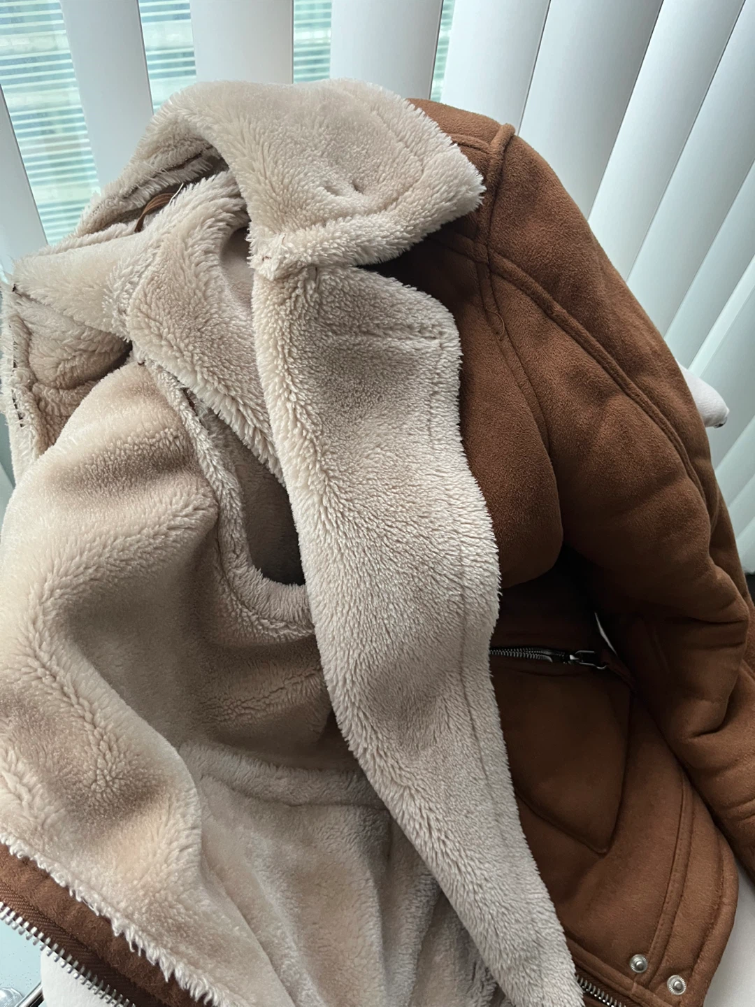 Bershka Faux Suede Shearling Jacket - photo 5