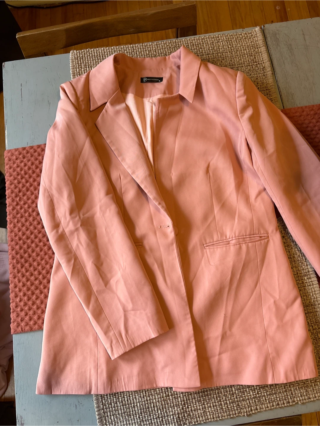 PRETTYGARDEN Pink Blazer Jacket Size M