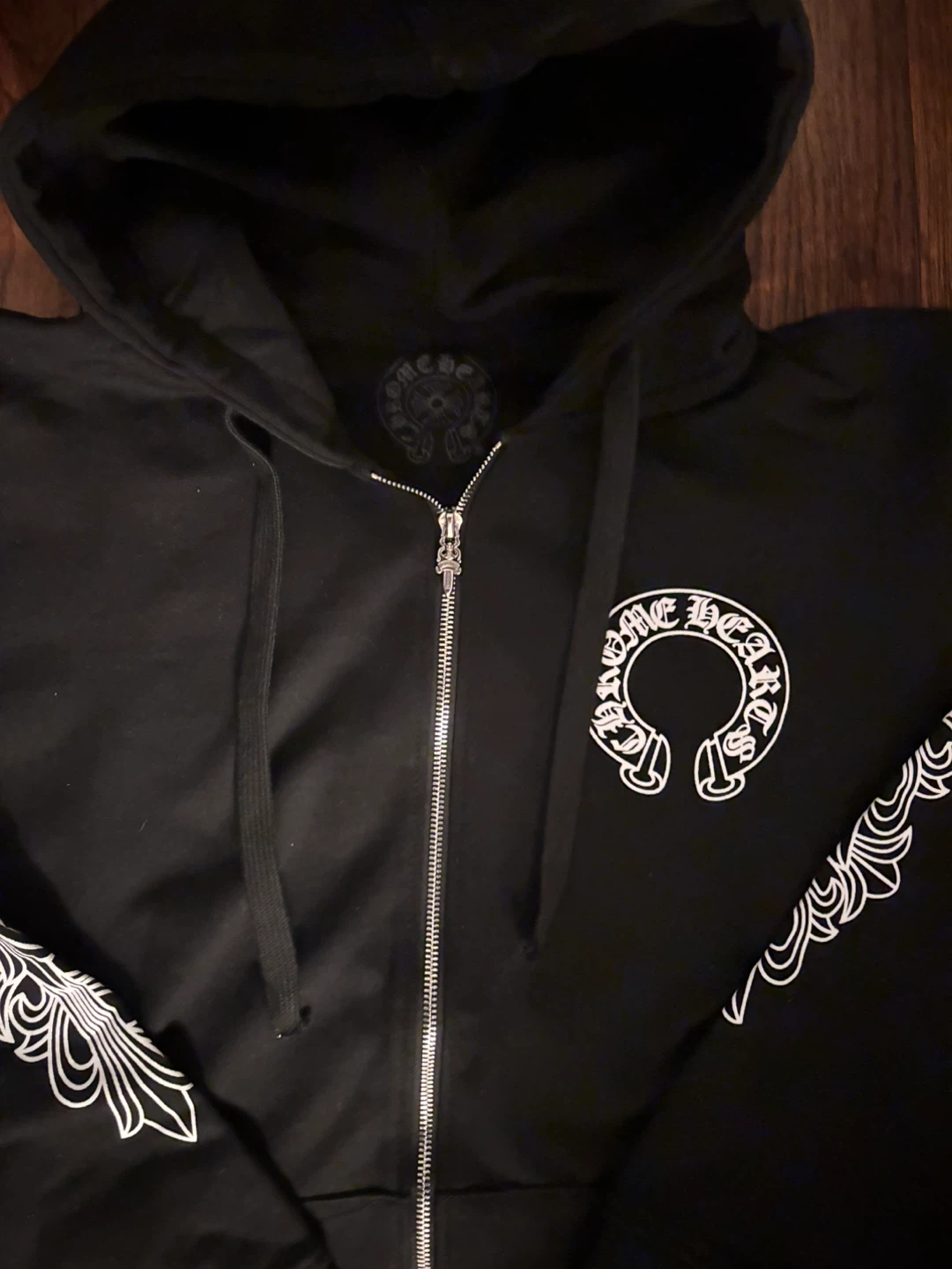 Chrome Hearts Black Zip-Up Hoodie - photo 3