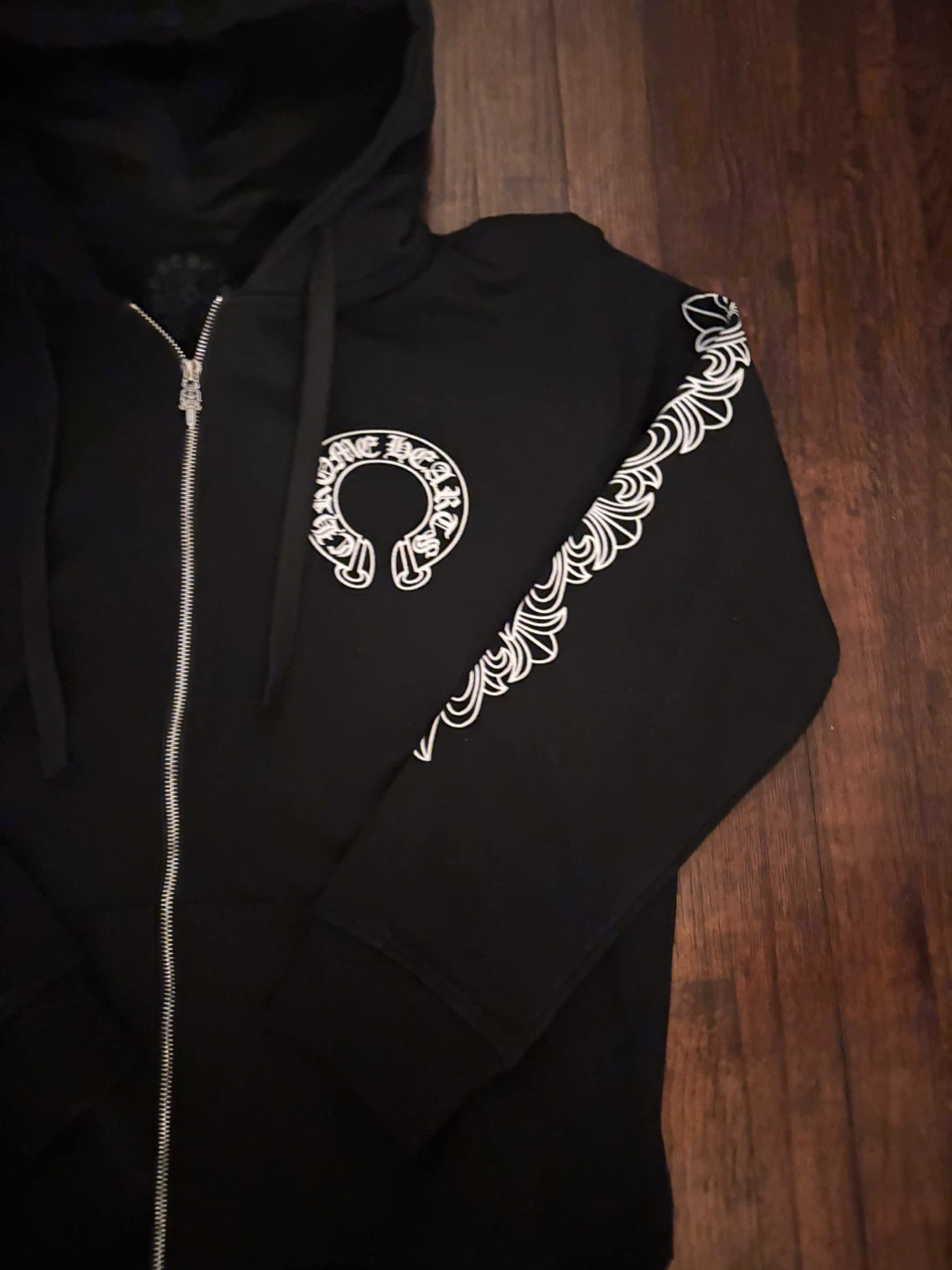 Chrome Hearts Black Zip-Up Hoodie - photo 2